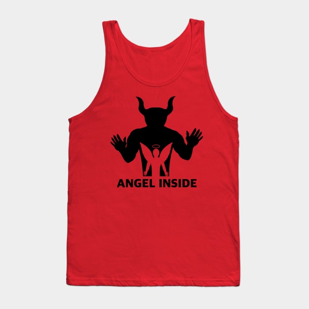 Angel Inside black Tank Top by Sierra_42